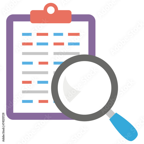 Content searching flat icon design 