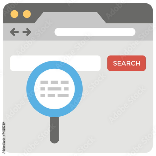 Flat icon design of keywords 