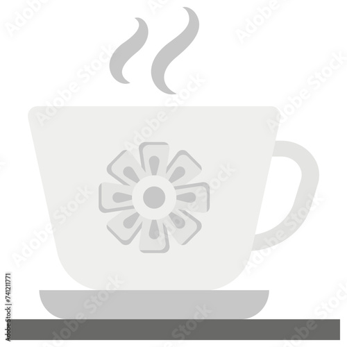 Tea break flat icon design, lunch time 