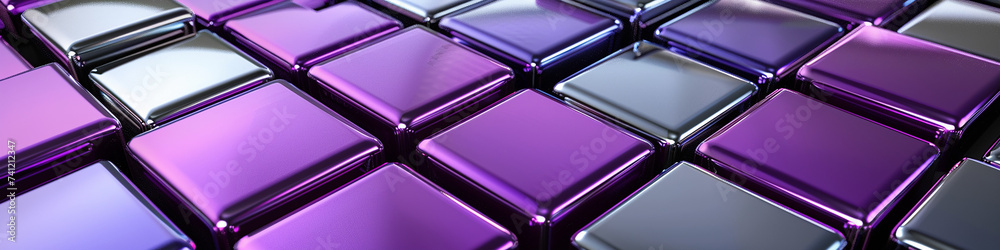 AI art, purple plate background　