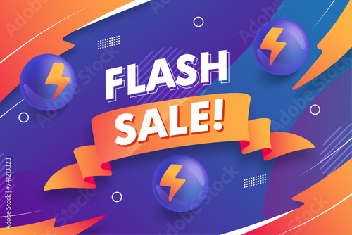Modern flash sale banner background template
