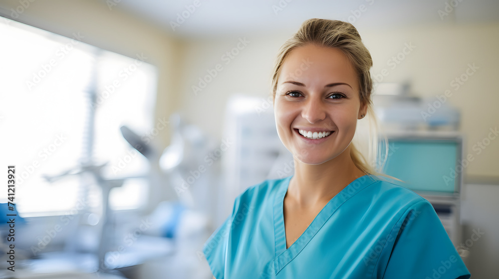 Fototapeta premium smiling nurse/doctor in the hospital.