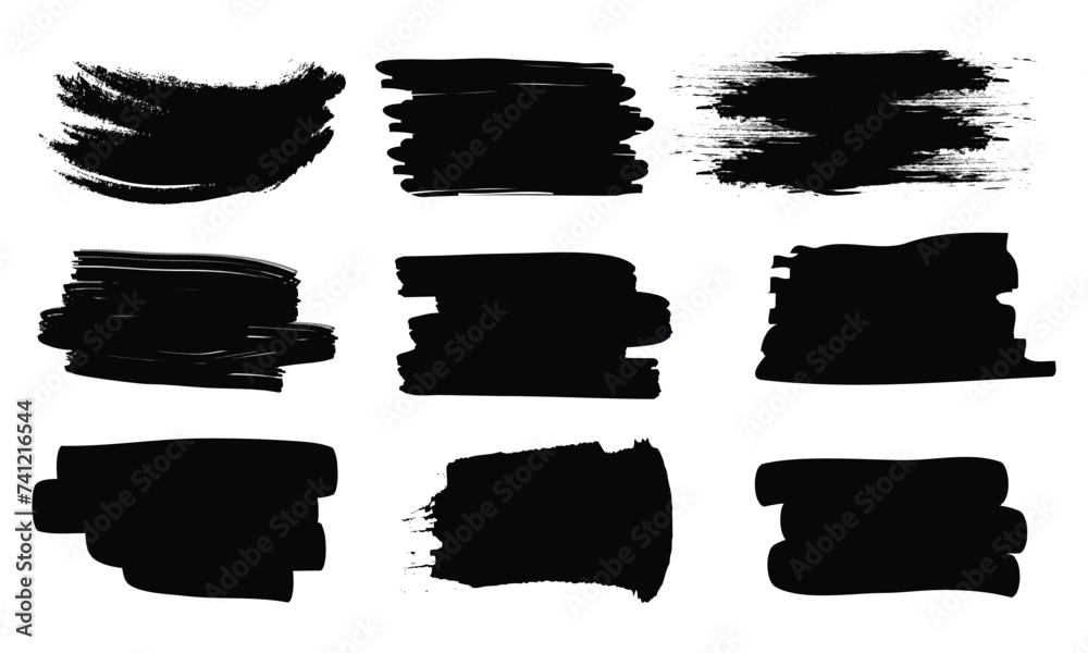 Hand drawn doodle black frame collection. Set of rectangle frames for text drawn with brush. Isolated text box. Doodle rectangular shape. Black border. Vector illustration. Hand drawn doodle black frame collection. Set of rectangle frames for text drawn with brush. Isolated text box. Doodle rectangular shape. Black border. Vector illustration.