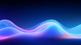 A blue and pink wave background with a glowing light effect. 