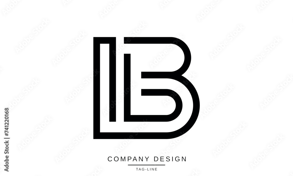 IB, BI Abstract Letters Logo Monogram Design