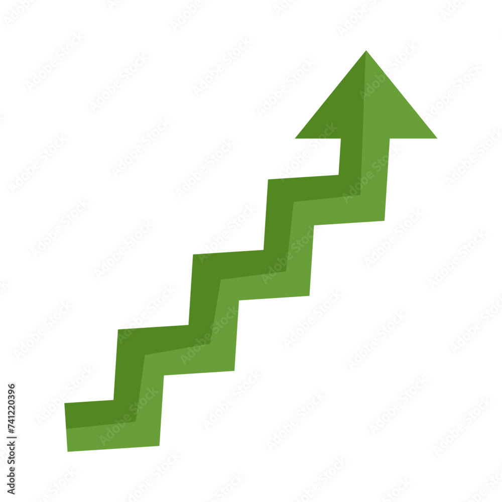 Zigzag Arrow Vector Flat Icon Design Zigzag Arrow Vector Flat Icon Design