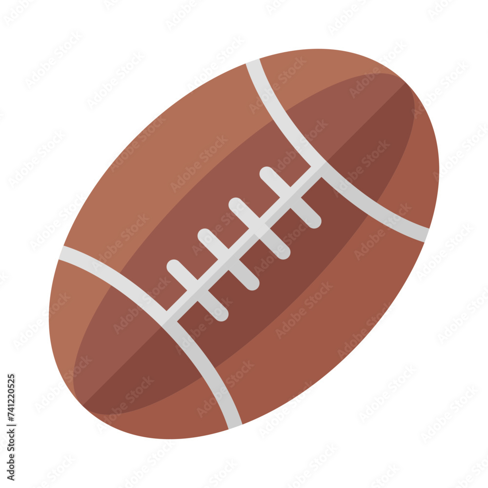 Rugby Vector Flat Icon Design Rugby Vector Flat Icon Design