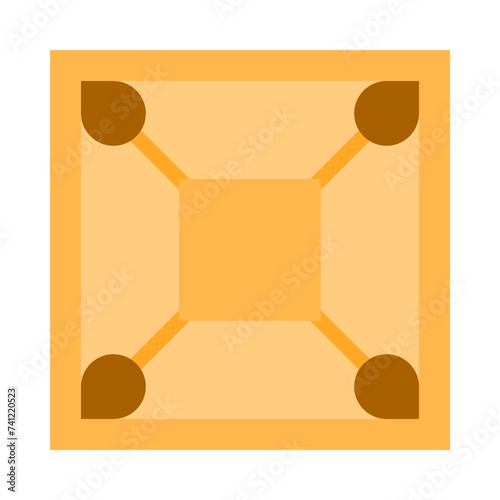 Carrom Board Vector Flat Icon Design