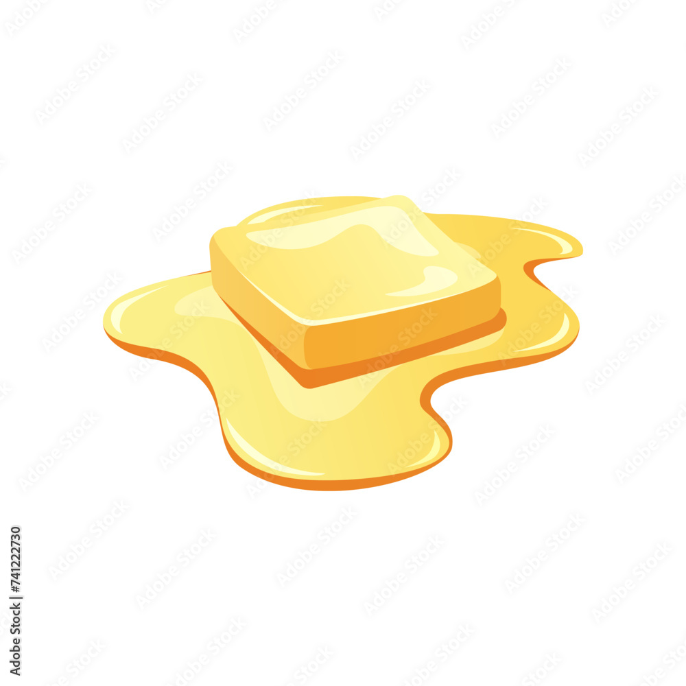 custom made wallpaper toronto digitalMelted butter vector isolated on white background.