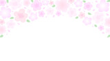 A gorgeous cherry blossom background inspired by spring, a stylish hand-drawn illustration / 春をイメージした華やかなさくらの背景、おしゃれな手描きイラスト