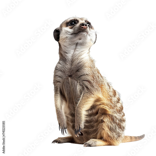 meerkat isolated on white transparent background