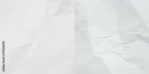 Sheet of paper white Empty cleaned crumpled as a background texture of a surface