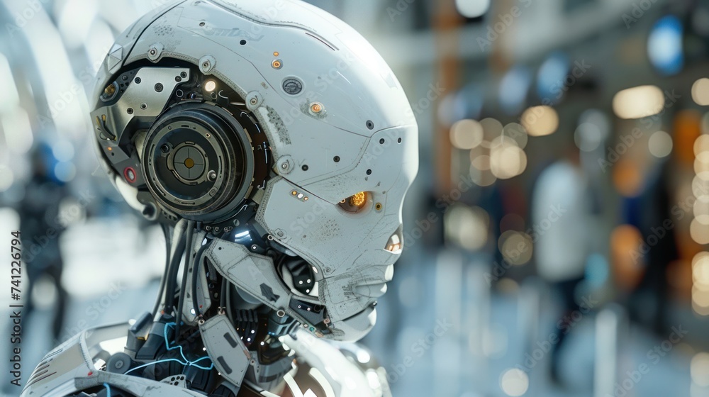 XAI 3D rendering artificial intelligence AI research of robot and cyborg development for future of people living. XAI 3D rendering artificial intelligence AI research of robot and cyborg development for future of people living.