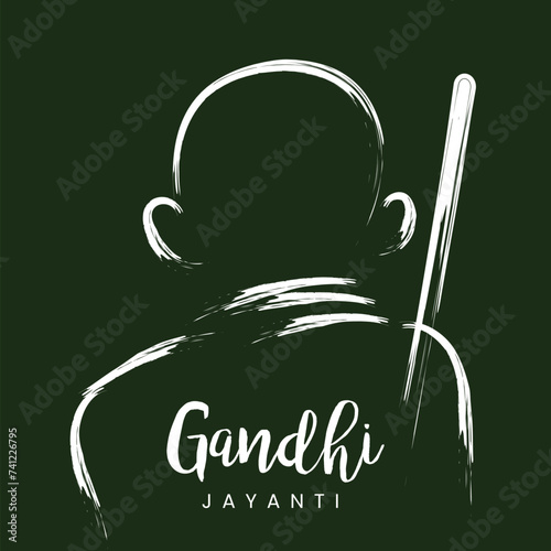 Gandhi jayanti 2nd October vector illustration design