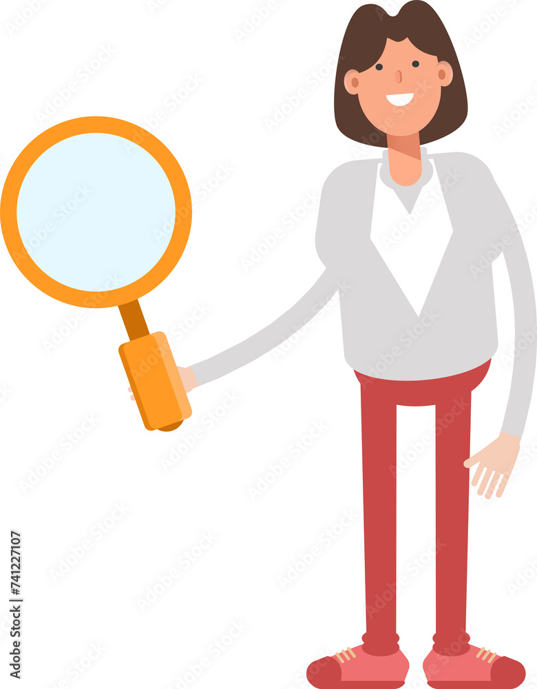 Businesswoman Character Holding Magnifier
Businesswoman Character Holding Magnifier
