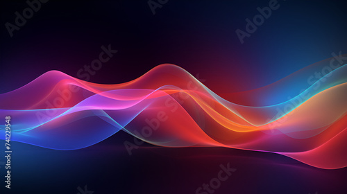 Blurry glowing wave and neon lines abstract 3d wallpaper background,neon design, futuristic wallpaper, abstract digital art, neon artwork,
