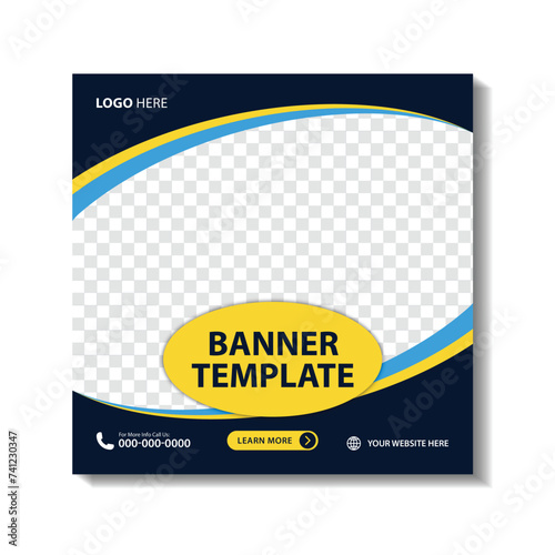 business square banner template for internet ads and social media post design. Editable square social media post design for Ads. square banner template design 