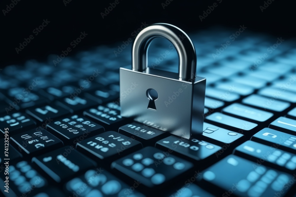Digital data encryption, cyber security. Digital data encryption, cyber security.