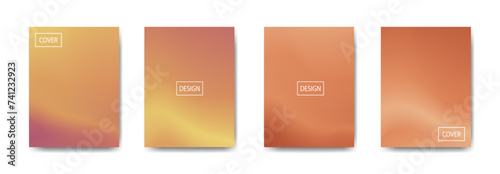 set of abstract background with beautiful gradation color, colorful background for poster flyer banner backdrop.vertical banner.cool fluid background vector illustration