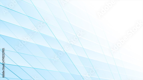 Blue white minimal geometric grid abstract background