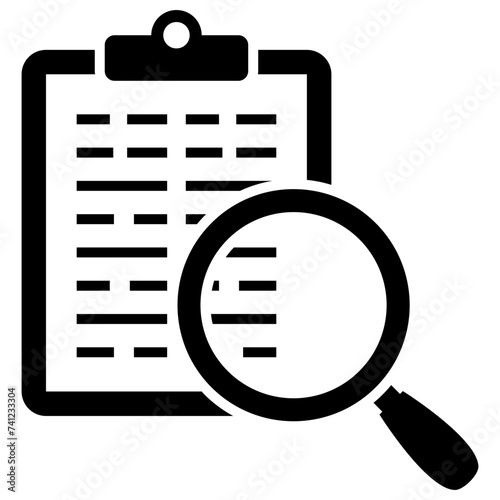 Content searching solid icon design 