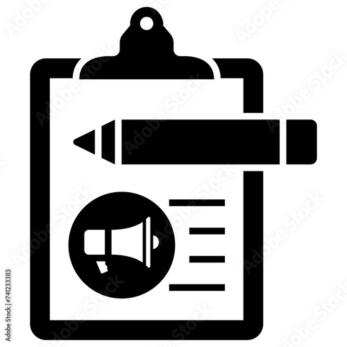 Blogging concept solid icon design, online journals 