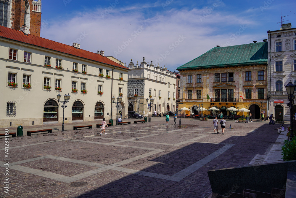 Naklejka premium typical polish building facade in Krakow
