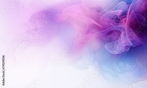 A Colorful Dance of Blue and Pink Smoke in the Air