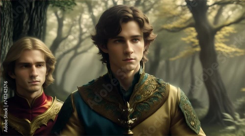The two princes were in the dense forest.