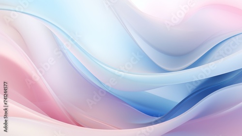 Abstract creative background of soft silky waves in pastel colors
