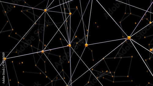 Science and technology medical presentation. Plexus style Loop background Animation. geometric connecting lines and dots, plexus. Technology, internet, plexus, social media Network concept