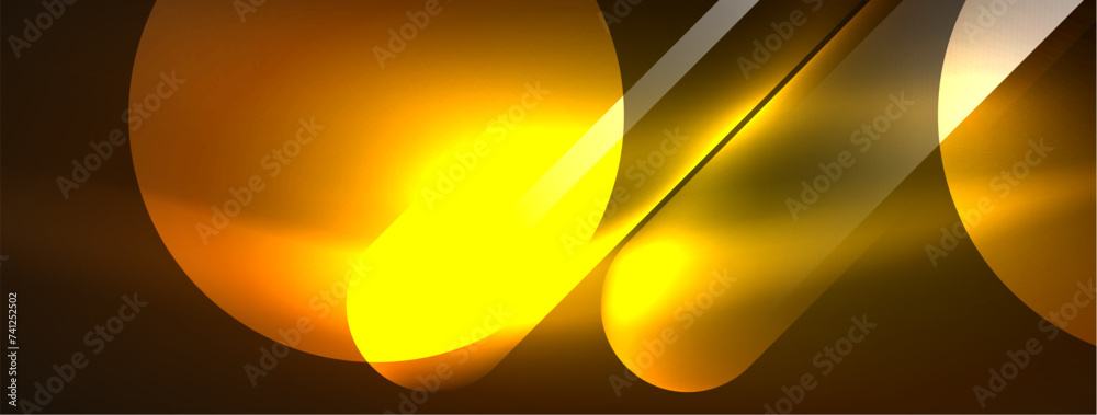 Abstract design pulsates with neon glowing light effects, casting an entrancing glow in the darkness, captivating the eye with its vibrant energy. Glass circles neon glowing light effects Abstract design pulsates with neon glowing light effects, casting an entrancing glow in the darkness, captivating the eye with its vibrant energy. Glass circles neon glowing light effects