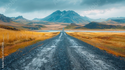 related to unexplored road journeys and adventures.Road through the scenic landscape