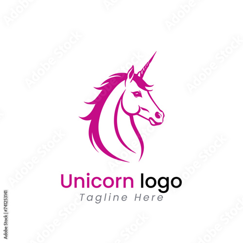 unicorn logo design icon template