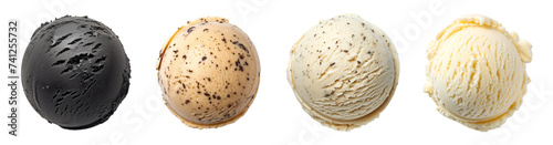 Wallpaper Mural Charcoal ice cream milk tea vanilla ice cream scoop isolated Torontodigital.ca