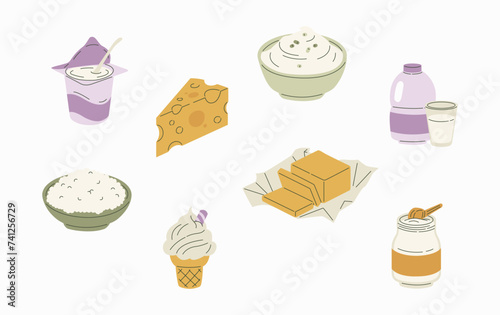 Dairy Product Vector Illustration