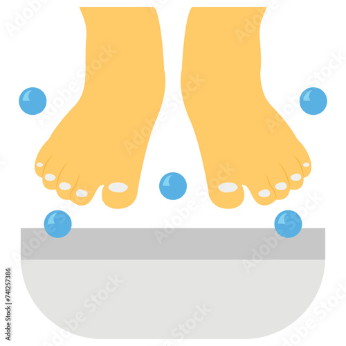 Foot spa flat icon design 