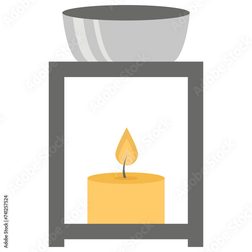 Oil burner flat icon design 