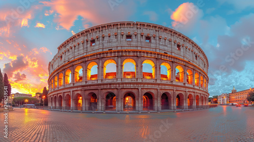 Iconic Rome Landmarks  Historic Squares in Gold and Silver