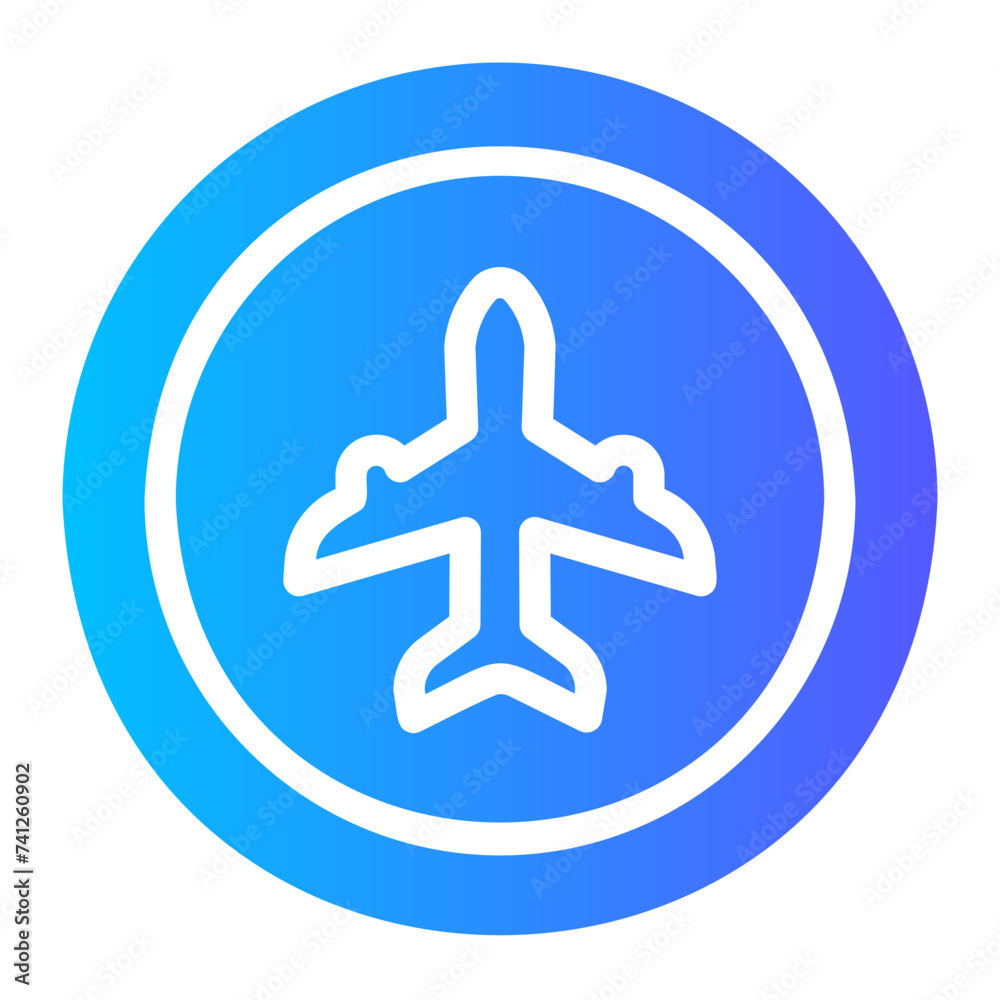 flight mode Gradient icon flight mode Gradient icon