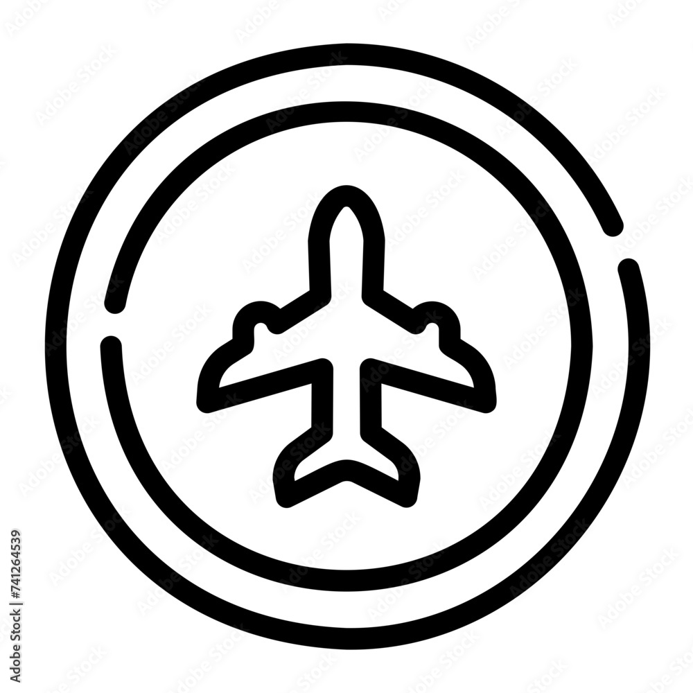 flight mode Line Icon flight mode Line Icon