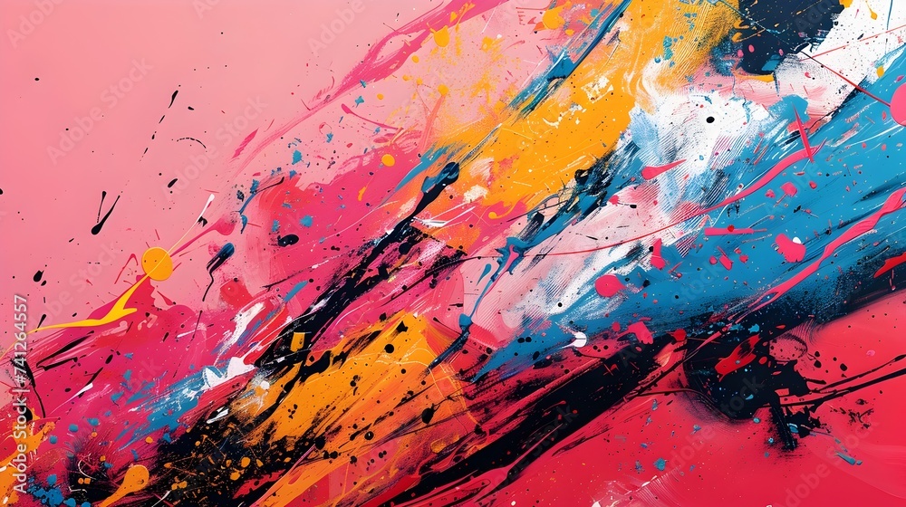 Vibrant Colorful Abstract Painting 