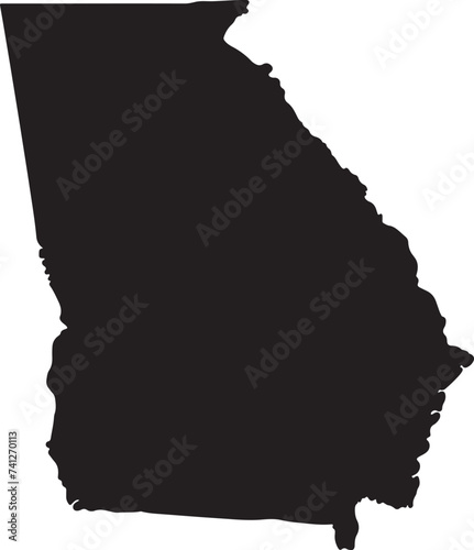 Georgia map on white background vector photo