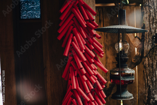 Fotografie Traditional Tet of Vietnamese people has sacred and beautiful things in the hearts of Saigon people