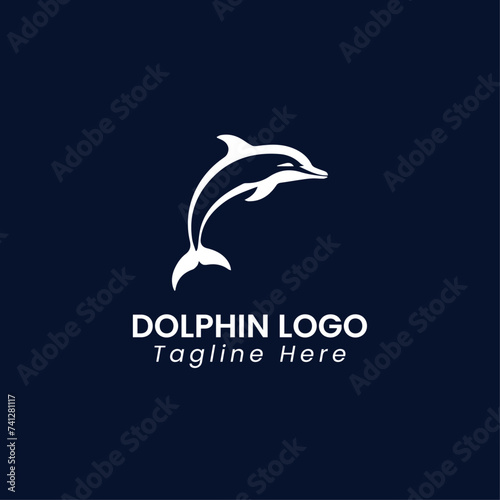 dolphin logo design icon template