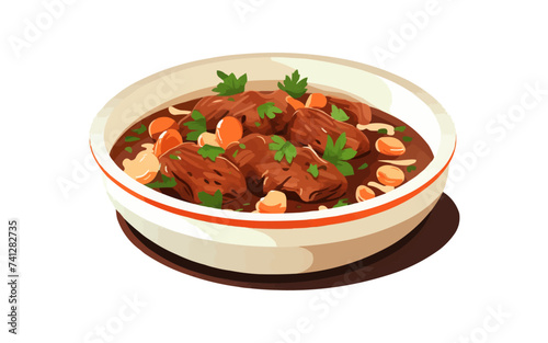 Beef Stew vector flat minimalistic isolated vector style illustration