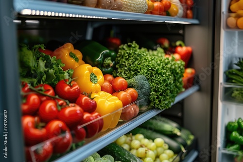 Good, fresh veggies kept in the fridge. Generative Ai.