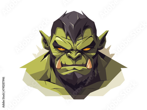 Orc isolated vector style on isolated background illustration