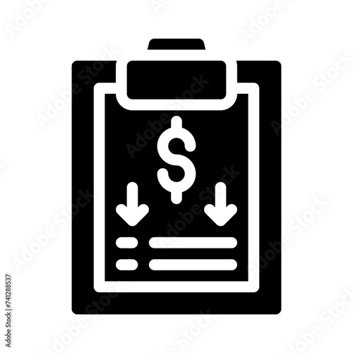 economic crisis glyph icon