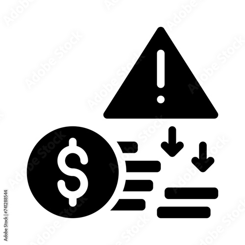 insolvent glyph icon